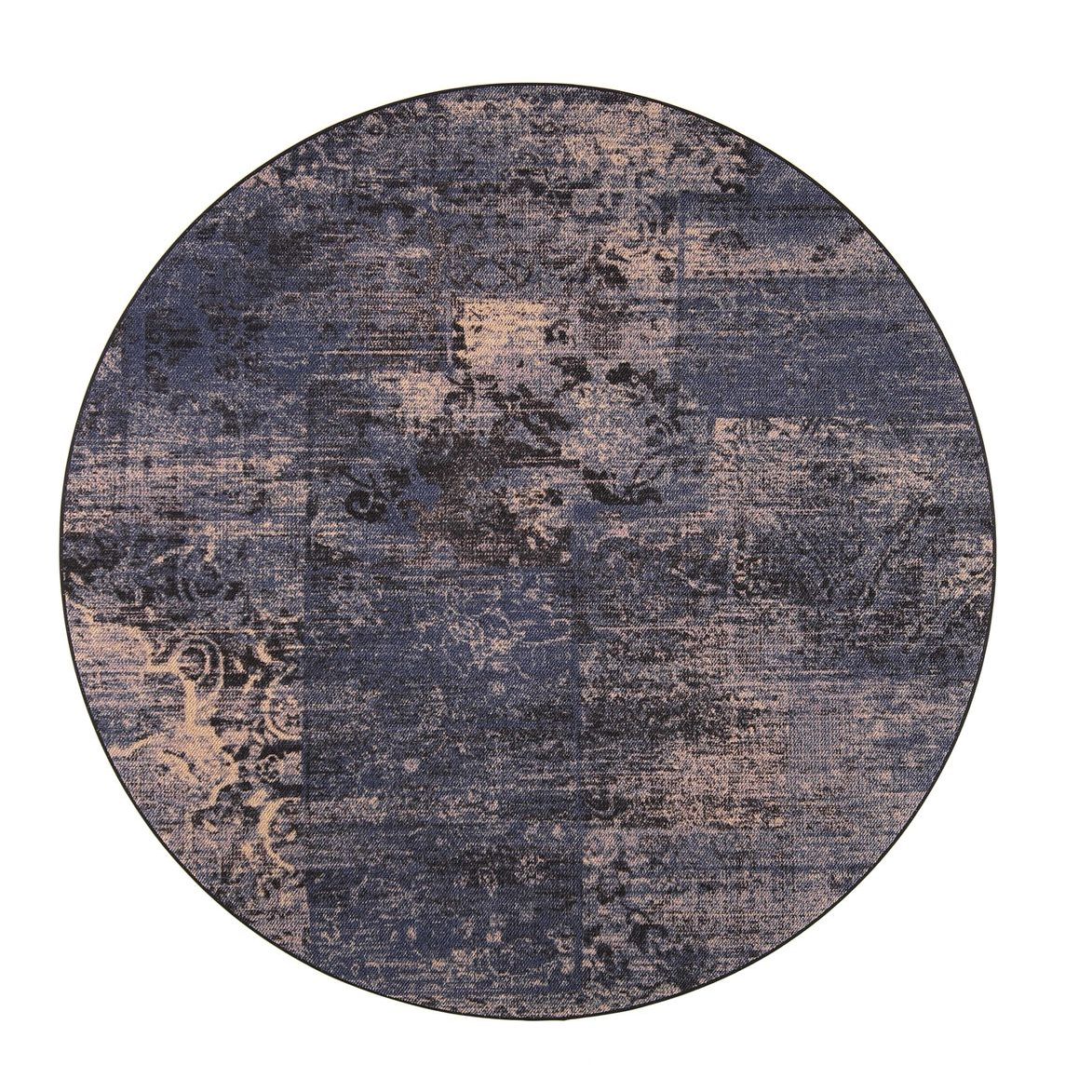 Matto VM Carpet Rustiikki, pyöreä, Ø133cm, sinivintage