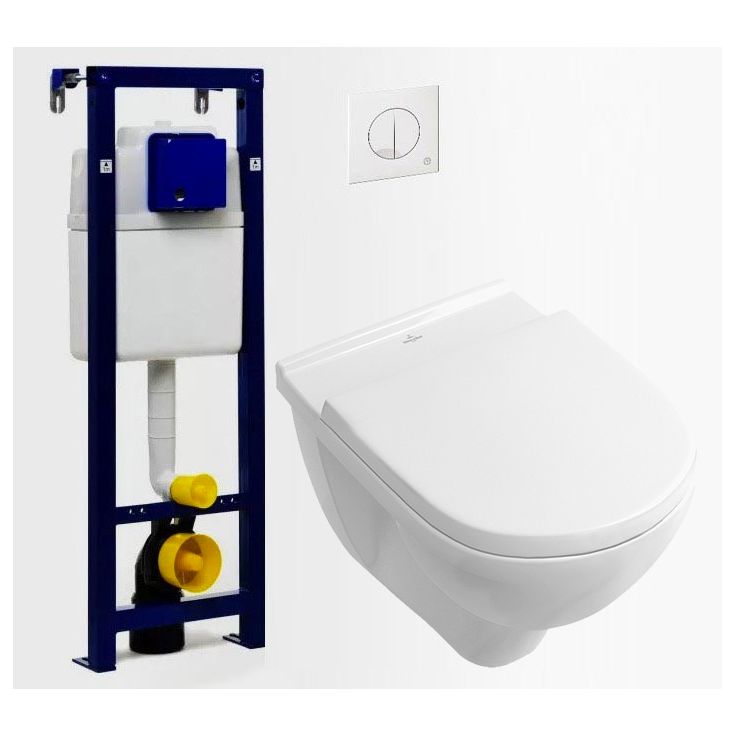 Seinä-WC -paketti Villeroy & Boch O.Novo DirectFlush Soft Close -kannella