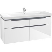 Allaskaappi ja pesuallas Subway 2.0, leveys 1300mm, kiiltavä valkoinen VNBA91610DH