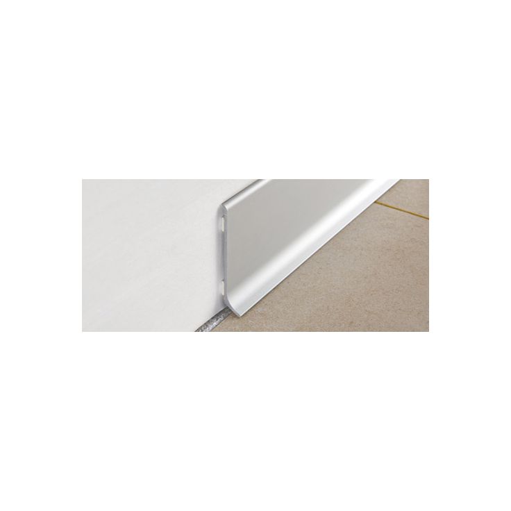 Jalkalista Progress Profiles Skirting, 2m, 60mm, adonisoitu hopea