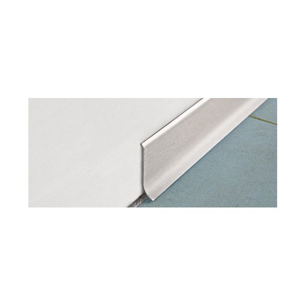 Jalkalista Progress Profiles Skirting 40, tarrakiinnitys, 40x2000mm, harjattu rst