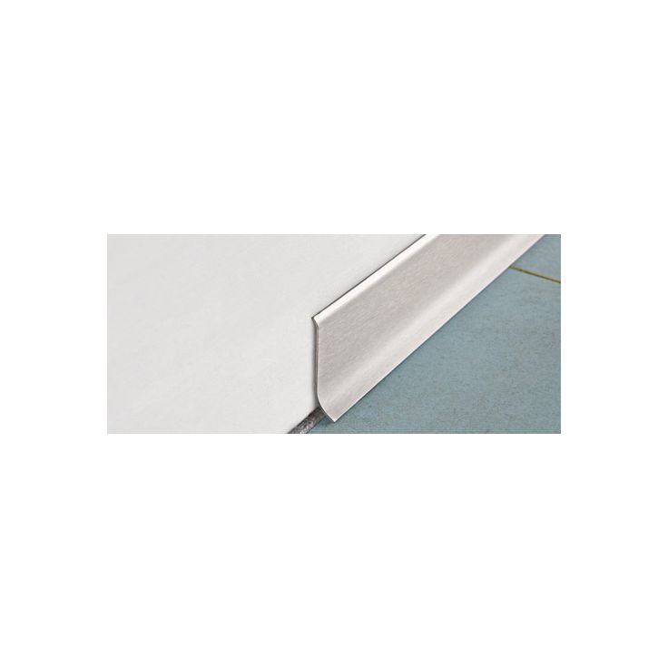 Jalkalista Progress Profiles Skirting 40, tarrakiinnitys, 40x2000mm, harjattu rst