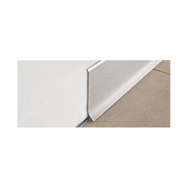 Jalkalista Progress Profiles Skirting, 2m, 60mm, harjattu teräs