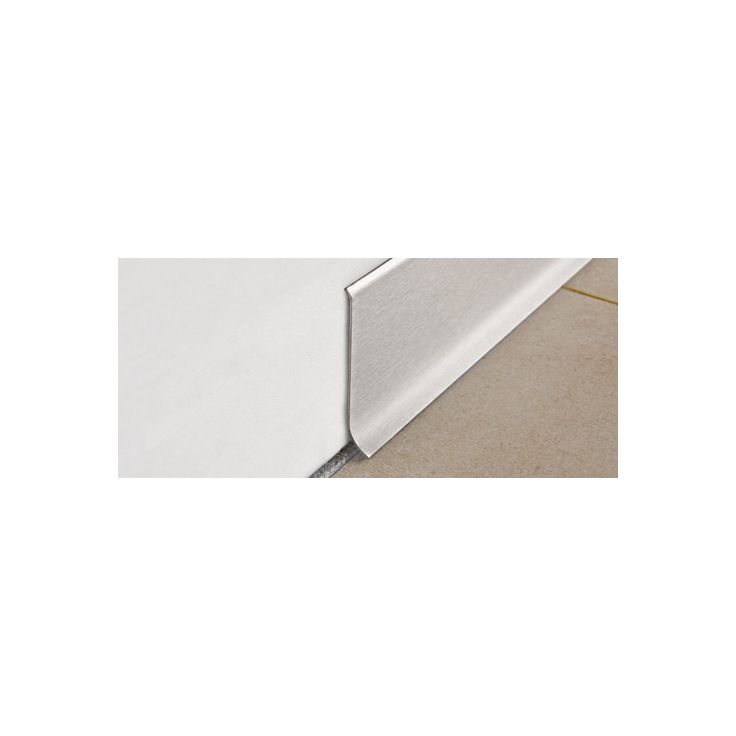 Jalkalista Progress Profiles Skirting, 2m, 60mm, harjattu teräs