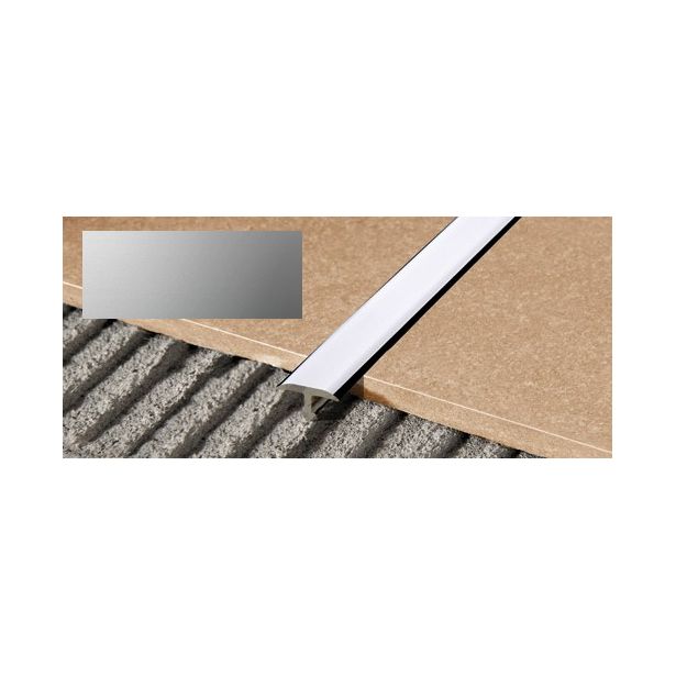 T-peitelista Progress Profiles Procover, 2,7m, 14mm, anodisoitu hopea