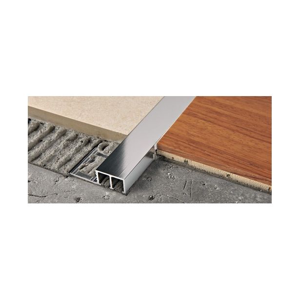 Boordi Progress Profiles Profinlist, 2,7m, 20x8mm, kiiltävä alumiini