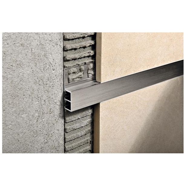 Boordi Progress Profiles Profinlist, 2,7m, 20x8mm, harjattu alumiini