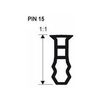 Kiinnitysinsertti Progress Profiles PIN 15, 2,7m, 15-18 mm, pvc