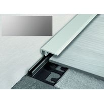 Päätelista ja pohjalista Progress Profiles LVT Terminal Pin, 2,7m, 19mm, 4-6mm, anodisoitu hopea