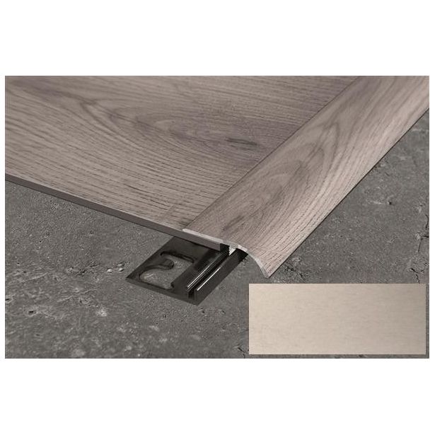 Eritasolista ja pohjalista Progress Profiles LVT Zero Curve, 2,7m, 26mm, 4-6mm, titaani