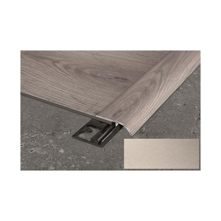 Eritasolista ja pohjalista Progress Profiles LVT Zero Curve, 2,7m, 26mm, 4-6mm, titaani