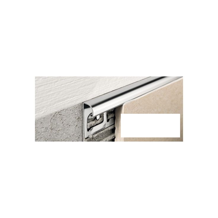 Laattalista Progress Profiles Projolly Quart, 2,7m, 8mm, valkoinen