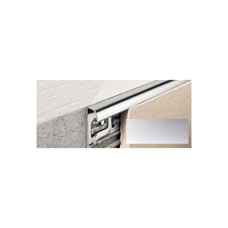Laattalista Progress Profiles Projolly Quart, 2,7m, 8mm, kromi