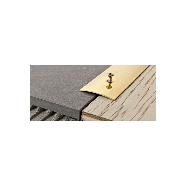 Peitelista Progress Profiles Prosol, 2,7m, 30mm, 0-5mm, ruuvikiinnitys, messinki