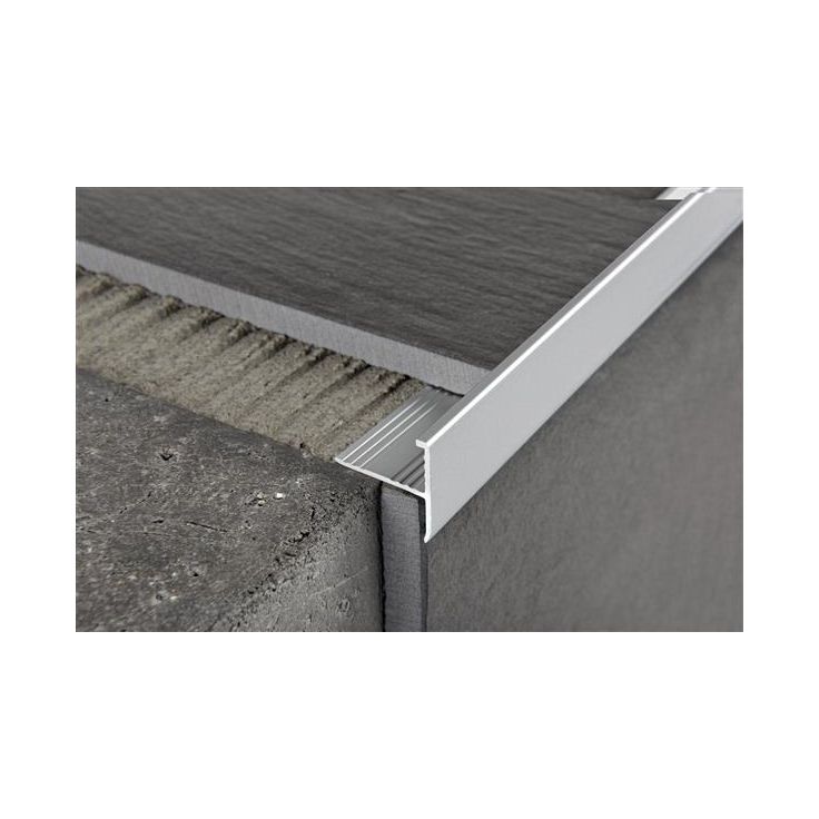 Porraskulmalista Progress Profiles Protermstep ALL, 2,7m, 8/10mm, anodisoitu hopea