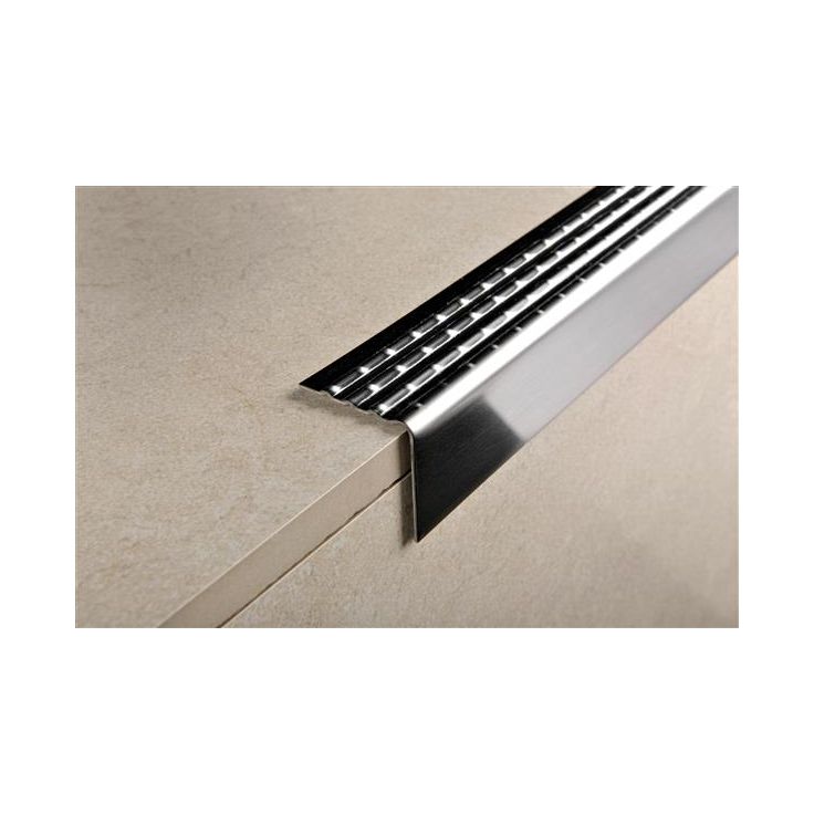 Porraskulmalista Progress Profiles Prowalk ACC, 2,7m, 30mm, 10mm, liimakiinnitettävä, kiiltävä rst