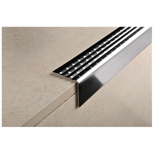 Porraskulmalista Progress Profiles Prowalk ACC, 2,7m, 30mm, 30mm, liimakiinnitettävä, kiiltävä rst