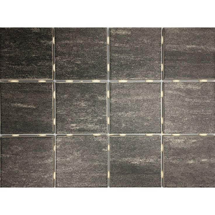 Lattialaatta Bien Alpstone Black, himmeä, verkolla, 100x100mm