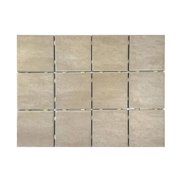 Lattialaatta Bien Alpstone Almond, himmeä, verkolla, 100x100mm
