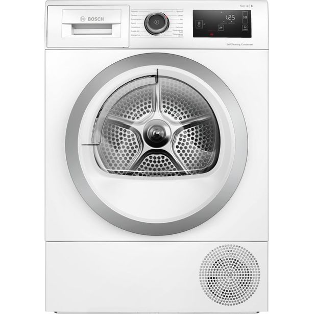 Kuivausrumpu Bosch Serie 6 WTU8769SSN 9kg lämpöpumppu