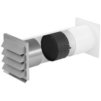 Seinäläpivientisarja Asko HD3001,  Ø150mm, thermoboxilla, valkoinen/teräs