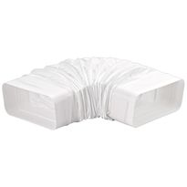 Joustava ilmanvaihtokanava Asko HD1002, 250–550 mm, integroidulla holkilla, valkoinen