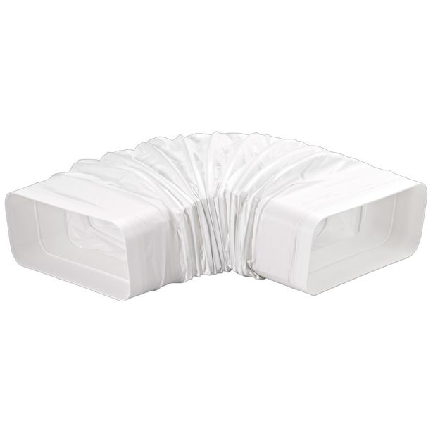 Joustava ilmanvaihtokanava Asko HD1002, 250–550 mm, integroidulla holkilla, valkoinen