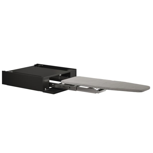 Pesutornin väliasennussarja Asko HI150G, 59,5cm, ulosvedettävällä silityslaudalla, musta