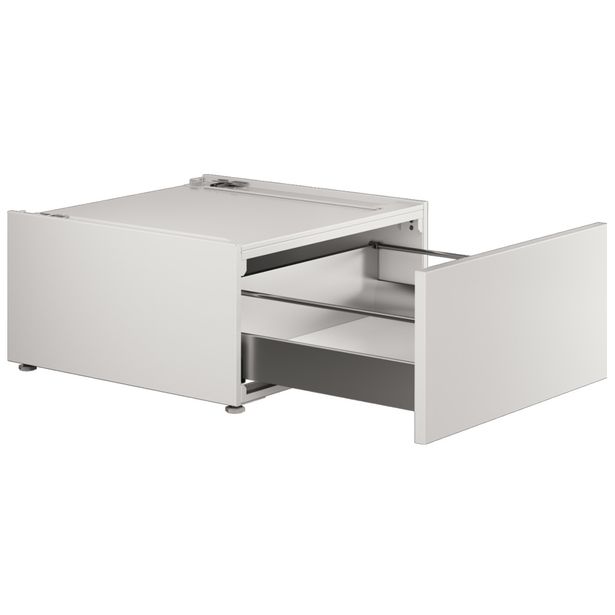 Pesukoneen/kuivausrummun jalusta Asko HP320W, 59,5cm, laatikolla, valkoinen