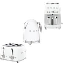 Tuotepaketti Smeg - leivänpaahdin TSF03, vedenkeitin KLF04 1,7 l ja kahvinkeitin DCF02