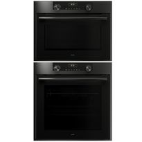 Pyrolyysiuuni ja mikroaaltouuni Asko OP8664B + OCM8464B, 59,5cm, musta