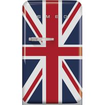 Jääkaappi pakastelokerolla Smeg FAB10RDUJ5, 54.5cm, 122l, Union Jack, oikea