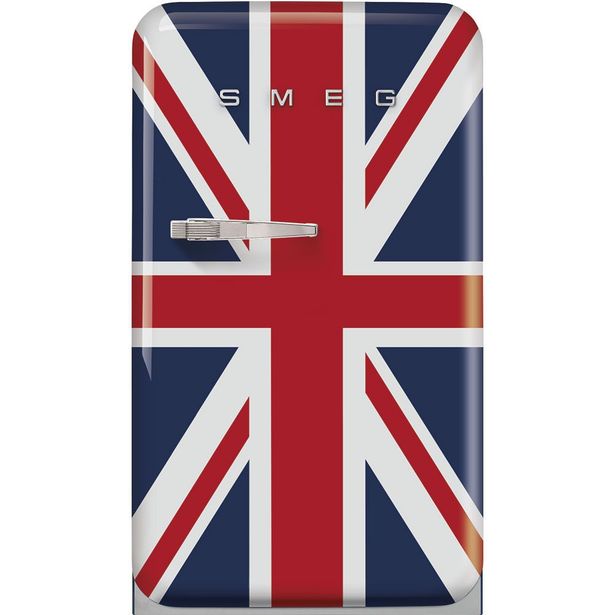 Jääkaappi pakastelokerolla Smeg FAB10RDUJ5, 54.5cm, 122l, Union Jack, oikea