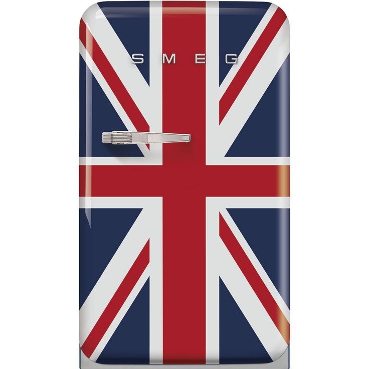 Jääkaappi pakastelokerolla Smeg FAB10RDUJ5, 54.5cm, 122l, Union Jack, oikea