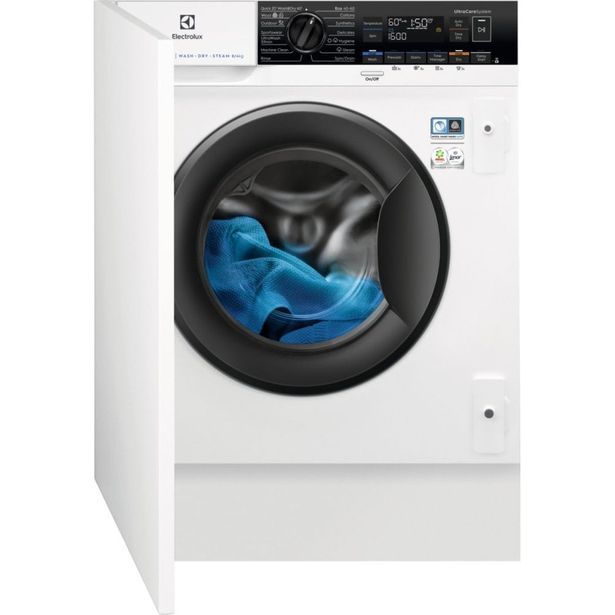 Kuivaava pesukone Electrolux EW8WB864T3 800, 59.6cm, 8/4kg, 1600rpm, valkoinen