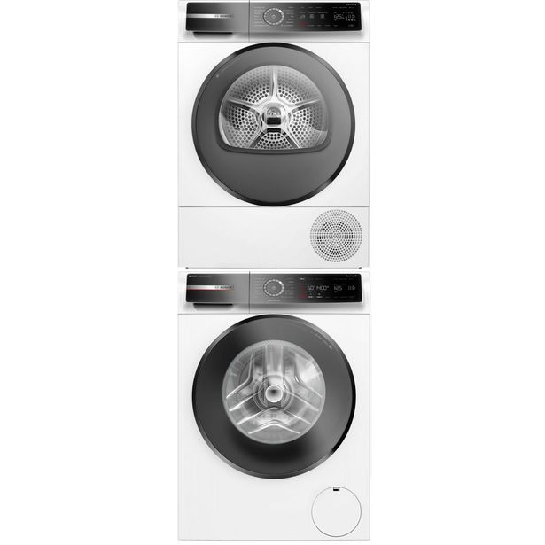 Pesukone ja kuivausrumpu Bosch WGB244ALSN WQB245ALSN Serie 8, 9kg, 1400rpm, valkoinen