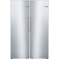 Jääkaappi ja pakastin Bosch KSV33VLEP GSN33VLEP Serie 4, 137cm, 549l, teräs