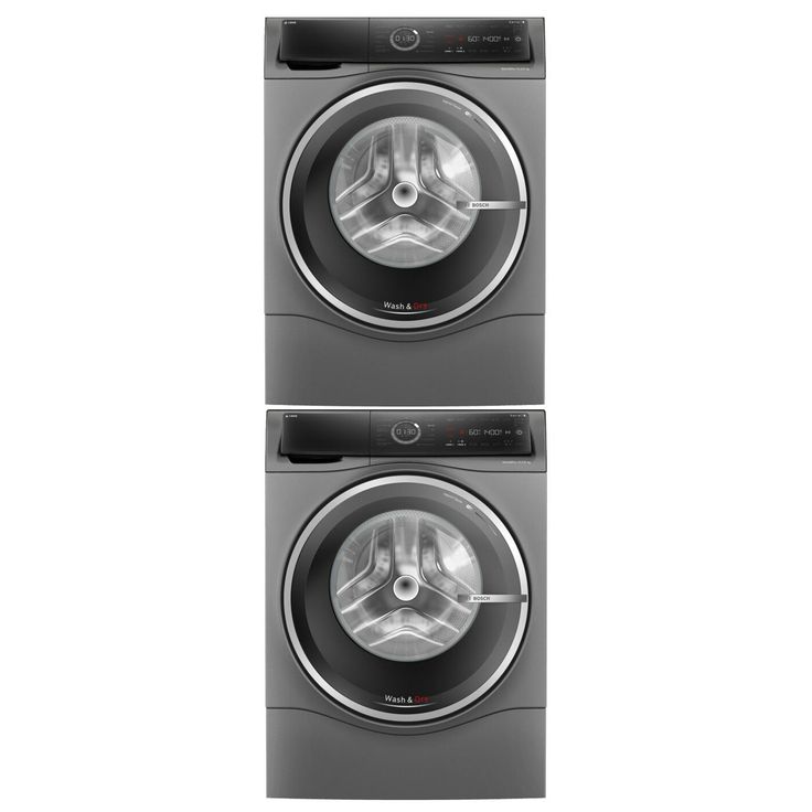 Kuivaava pesukone Bosch 2 kpl WNC254ARSN Serie 8, 60cm, 10.5/6kg, 1400rpm, antrasiitti