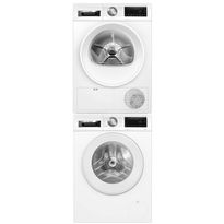 Pesukone ja kuivausrumpu Bosch WGG244ZMSN WQG242AMSN Serie 6, 10/8kg, valkoinen