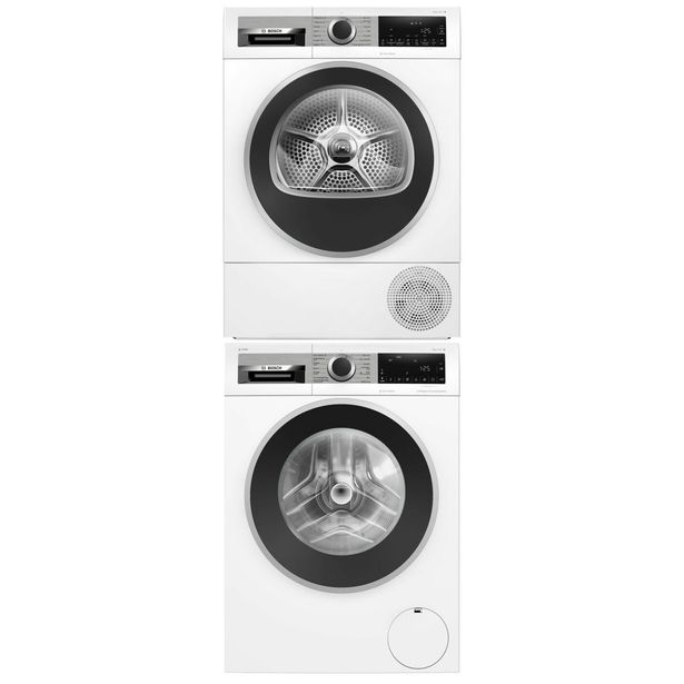 Pesukone ja kuivausrumpu Bosch WGG244FTSN WQG245ABSN Serie 6, 10/10kg, valkoinen