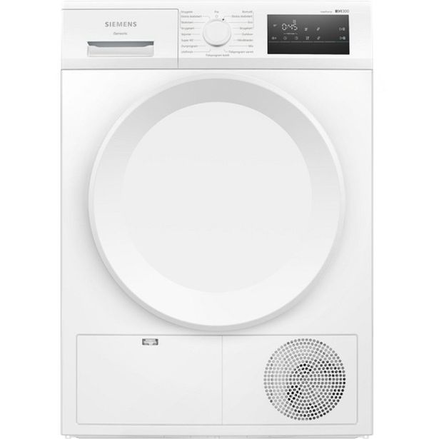 Lämpöpumppukuivausrumpu Siemens WT43HV0EDN, 59.8cm, 8kg, valkoinen