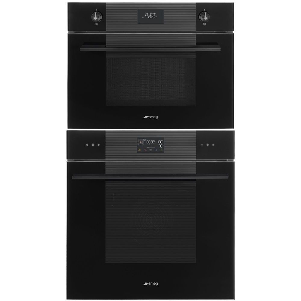 Uuni ja mikroaaltouuni Smeg SO6102S3PB3 SO4101M1B3, musta