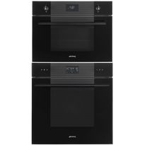 Uuni ja mikroaaltouuni Smeg SO6102S3PB3 SO4101M1B3, musta