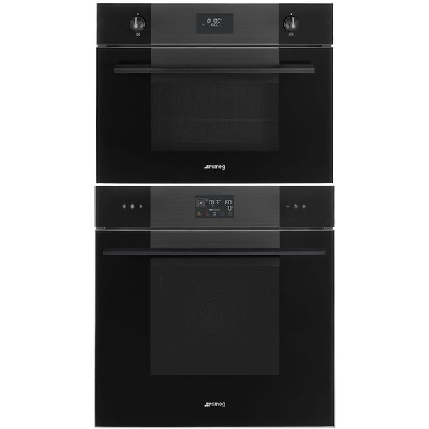 Uuni ja mikroaaltouuni Smeg SO6102S3PB3 SO4101M1B3, musta