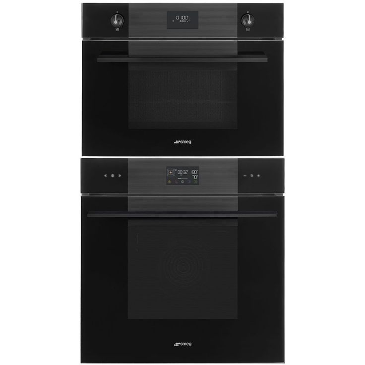 Uuni ja mikroaaltouuni Smeg SO6102S3PB3 SO4101M1B3, musta