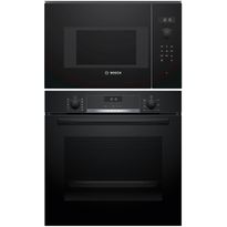 Uuni ja mikroaaltouuni Bosch HBG537FB3 BFL524MB0, musta