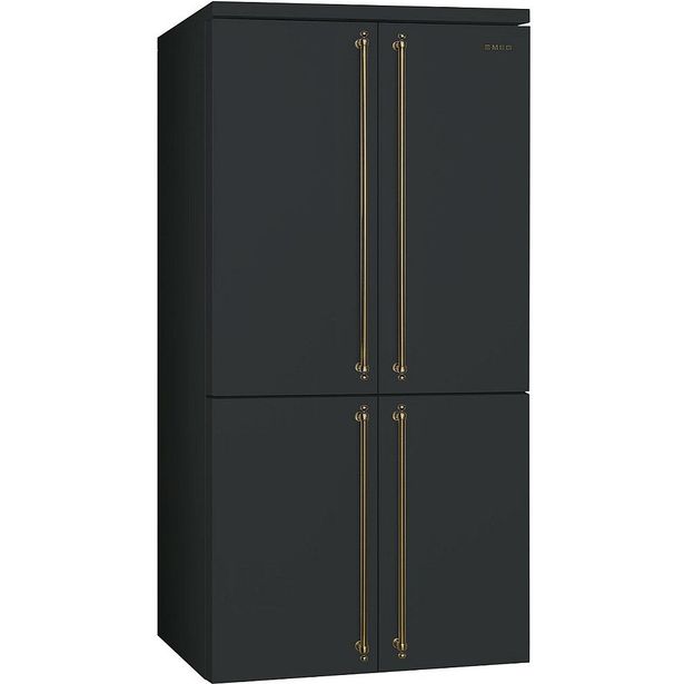 Jääkaappipakastin Smeg Side by Side FQ60CAO6, 91.5cm, 572l, antrasiitti
