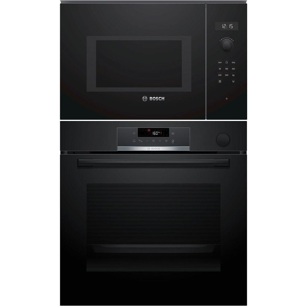 Erillisuuni ja mikroaaltouuni Bosch HRG532BB3-BFL554MB0, musta