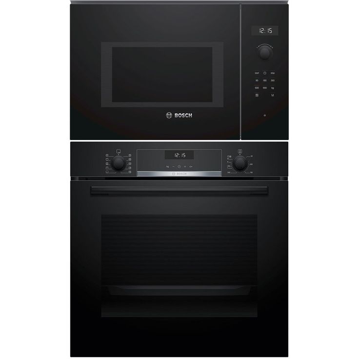 Erillisuuni ja mikroaaltouuni Bosch HBG537FB3-BFL554MB0, 118.8cm, musta