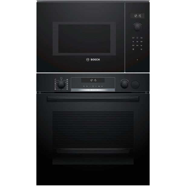 Erillisuuni ja mikroaaltouuni Bosch HRG578BB7-BFL554MB0, 118.8cm, musta